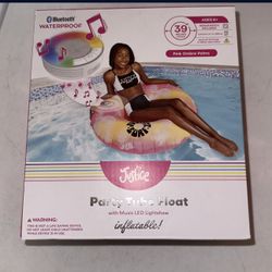 Justice girls pool floatie with bluetooth speaker
