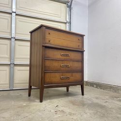 Vintage Mid Century Modern Chest 4 Drawer Dressing Organizer 