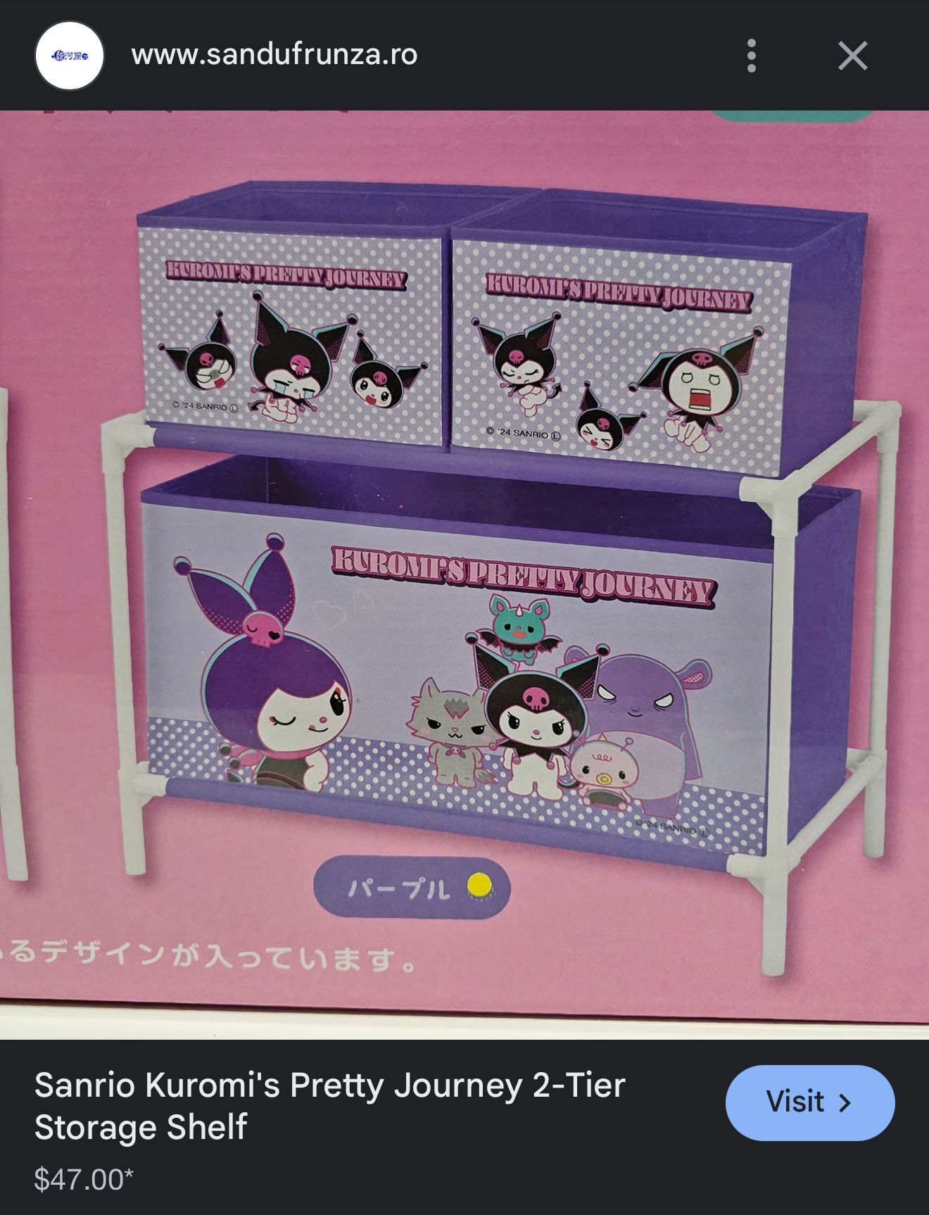 Kuromi Storage Organizer