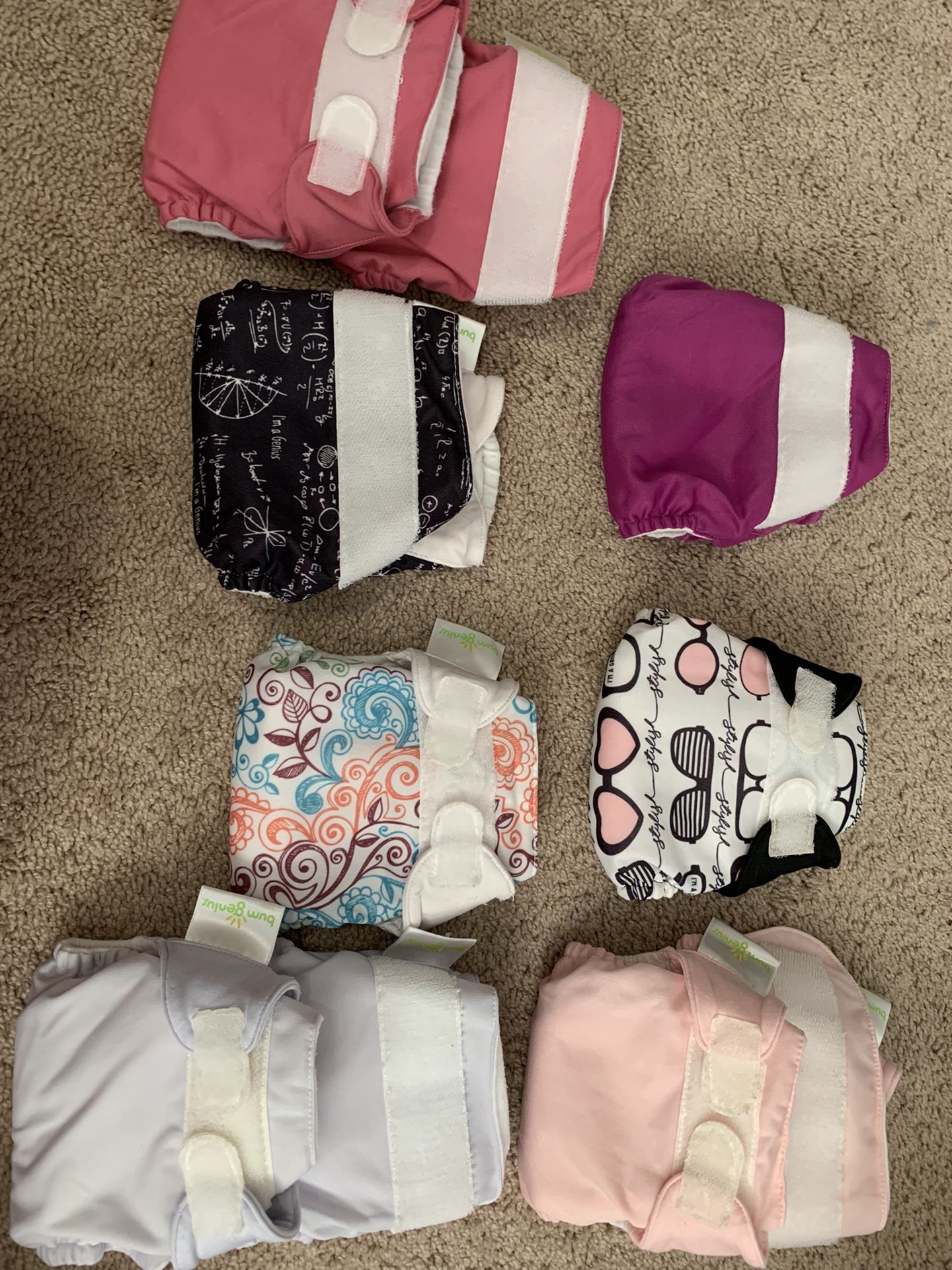 Bum Genius Newborn /xs Girl Cloth Diapers