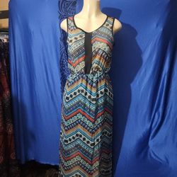 New Blue Mixd Dress Size Small