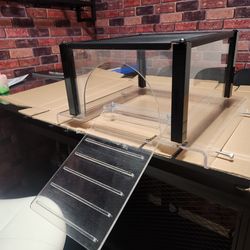 Over the tank basking platform