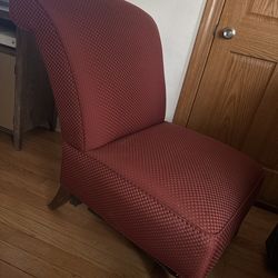 Large Red Walter E Smith Lounge Chair