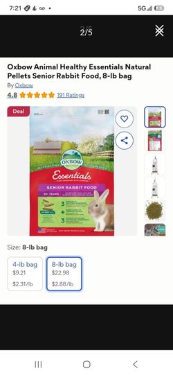 Oxbow Essentials Senior Rabbit Food 8-lb Bag
