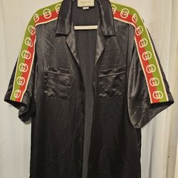 Gucci Black Camp Collar Shirt (L)