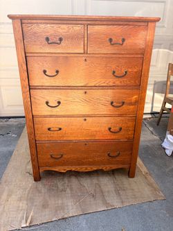 Dresser, antique, 5-drawer