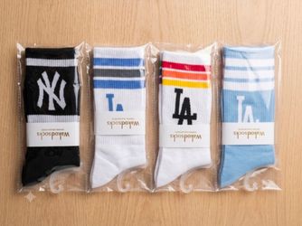 Wakodsocks MLB-Style Crew Socks 4-Pack