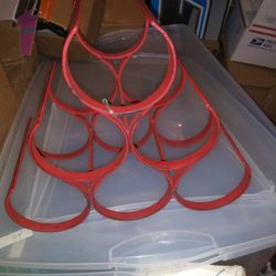 Farmhouse Rustic Iron Wine Rack 6 Bottle Country Decor