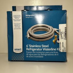 6 Feet Stainless Steel Refrigerator Waterline Kit
