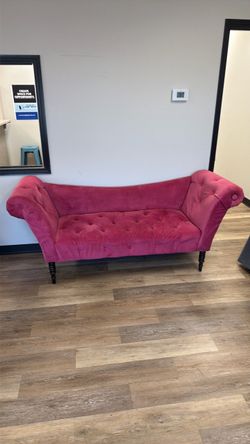 Pink Velvet Tufted Chesterfield Loveseat