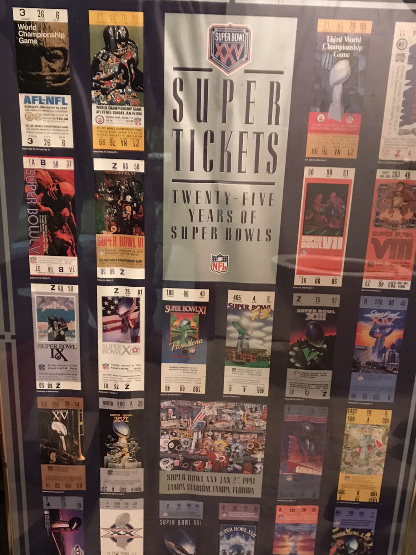 Super Bowl Ticket Poster