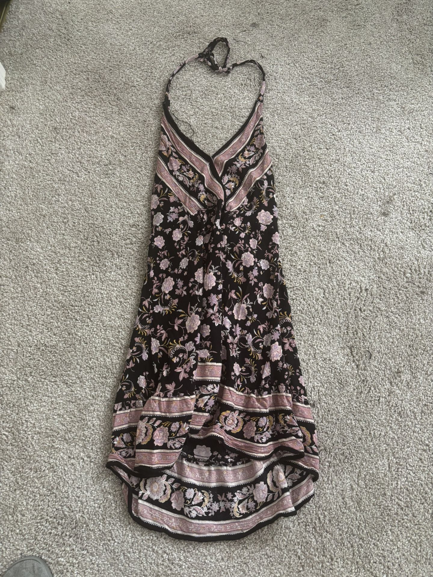 Black And Pink Floral Dress