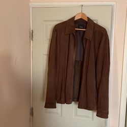 Theory Suede Collar Zipper Jacket