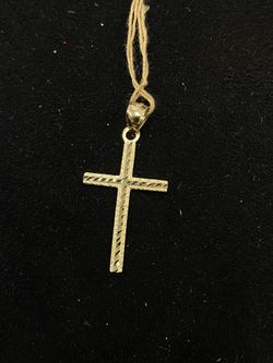 14k Gold Dcut Cross Pendant 1g