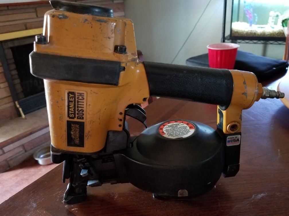 Stanley Bostitch Ridge Runner roofing coil nailer.