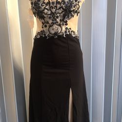 Elegant Dress With Rhinestones in Black Size S and M