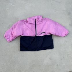 Nike pink and navy windbreaker Y2K size 3T