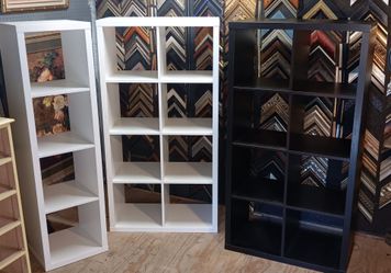 3 ikea cube shelves