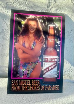San Miguel Beer Vintage metal sign