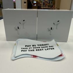 Apple Airpods Pro 2nd Generation Bluetooth Earbuds New - Pay $5 DOWN AVAILABLE - NO CREDIT NEEDED