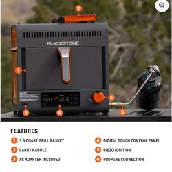 Blackstone Portable Griddle Grill Air Fryer Propane Digital