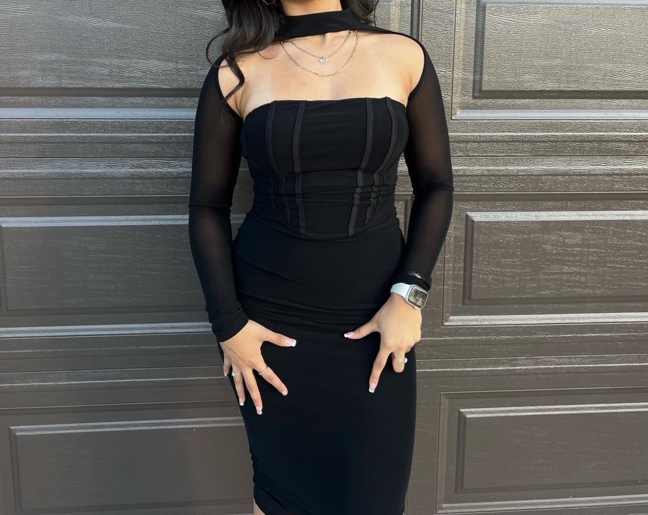 Black Mesh Dress