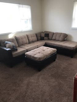 Brand new sectional + ottoman !!