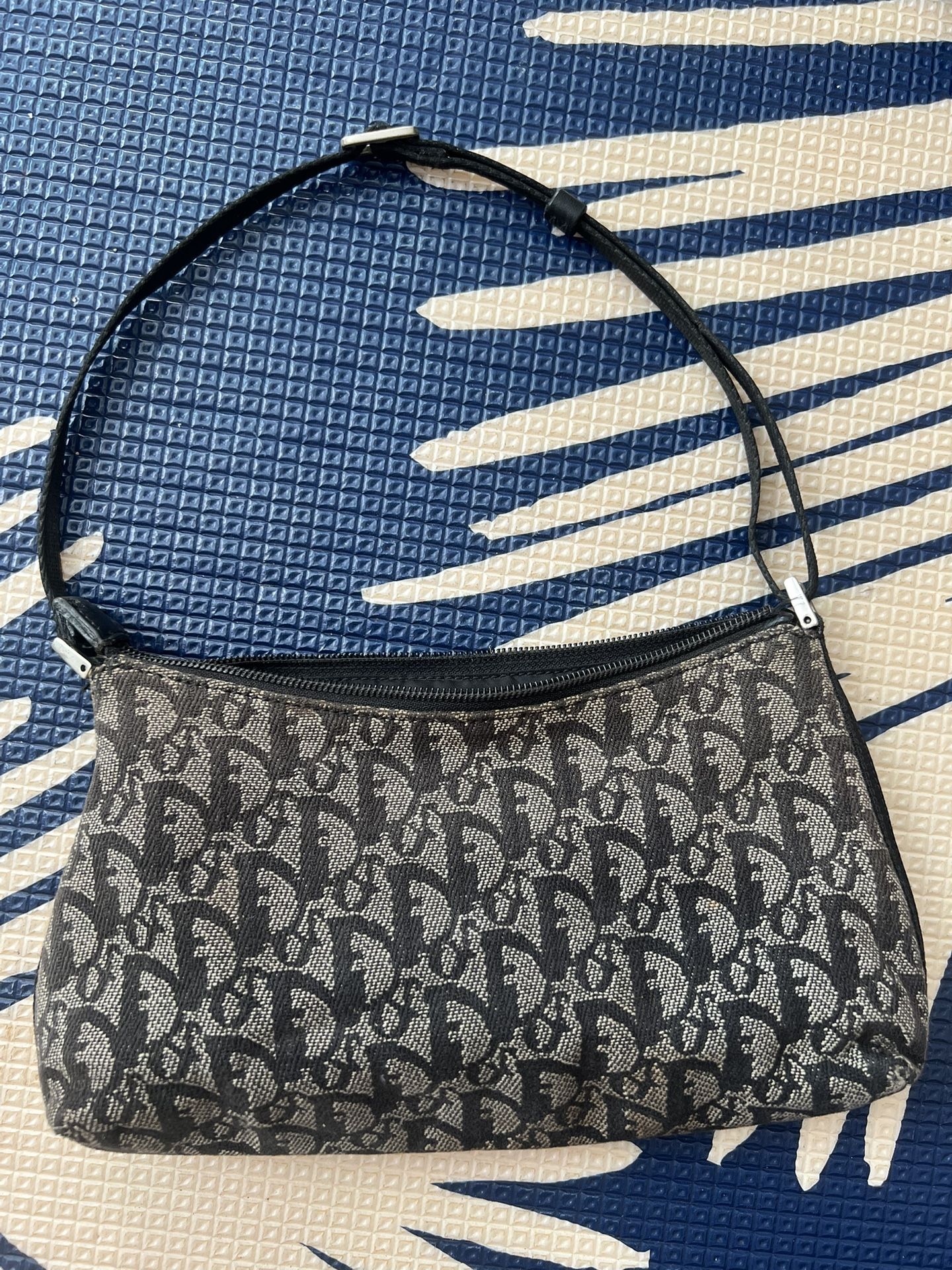 Christian Dior Black Monogram Classic Shoulder Bag VINTAGE