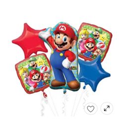 Mario Balloon Bouquet New Not Inflated 