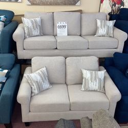 💥HUGE Blowout Furniture Sale!💥 Brand New Sofa Loveseat Set W/ Designer Accent Pillows Included! $50 Down Takes It Home Today!