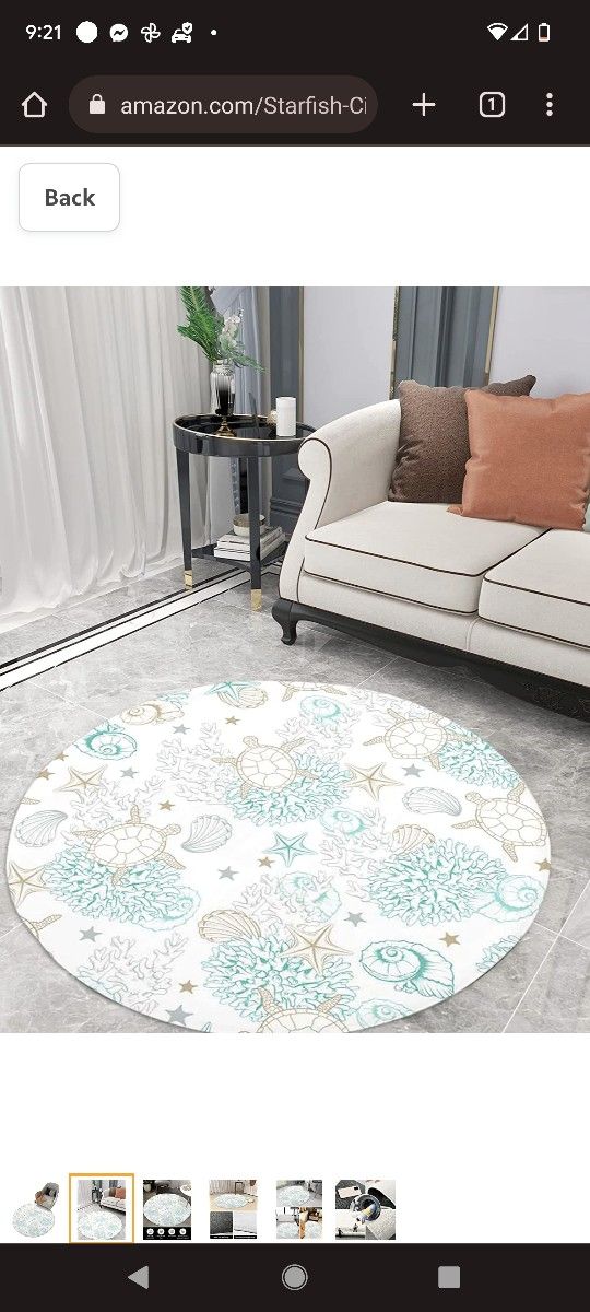 $65 ONE HONEY ROUND 60 AREA RUG