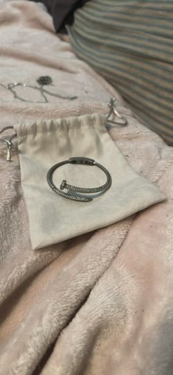 Silver Nail Cuff Bracelet