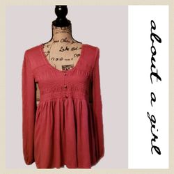 About A Girl Babydoll Top NWT size S
