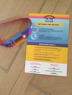 Something in the water festival ticket