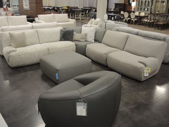 Violino High Point Showroom 6 Piece Sectional - Light Gray | L-Shaped Couch | Corner Couch