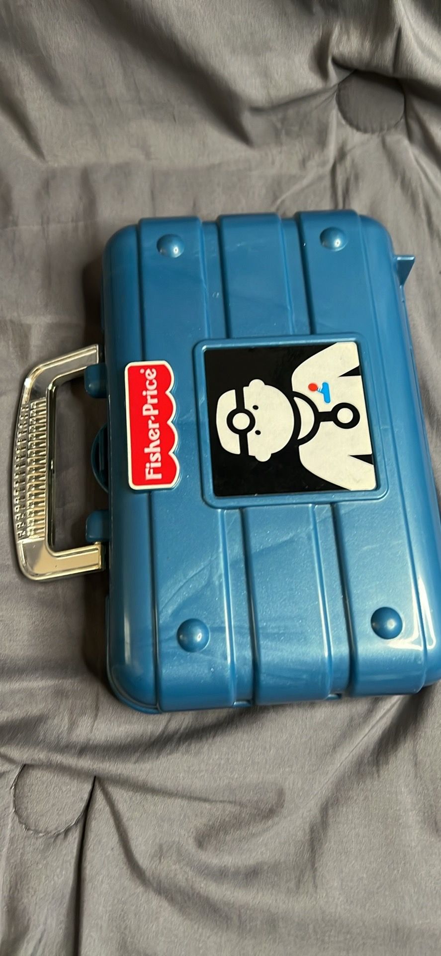 Vintage 90s Fisher-Price Toy Medical Doctor Kit with Blue Case & Tools