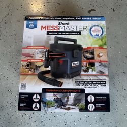 MessMaster Portable 1 Gal. 7-Peak HP Corded Wet/Dry Vacuum with Self-Rinsing and AnyBag
