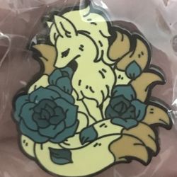 Pokémon Ninetails with Flowers Pin