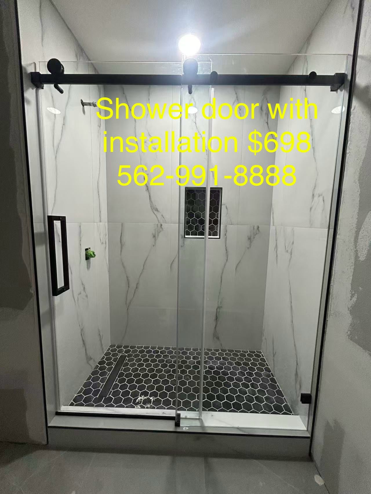 Sliding Shower Glass Door Frameless