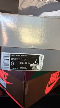 Air Jordan 11 Retro Medium Grey Size 9