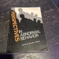 Perspectives in Abnormal Behavior Richard J Morris 1974 Psychology Paperback