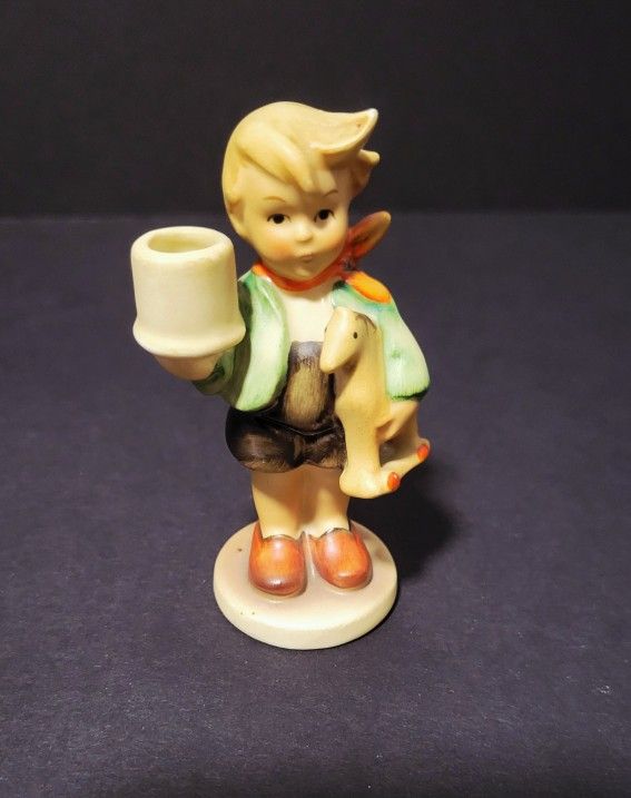 M.I. Hummel Figurine Boy With Horse Candleholder