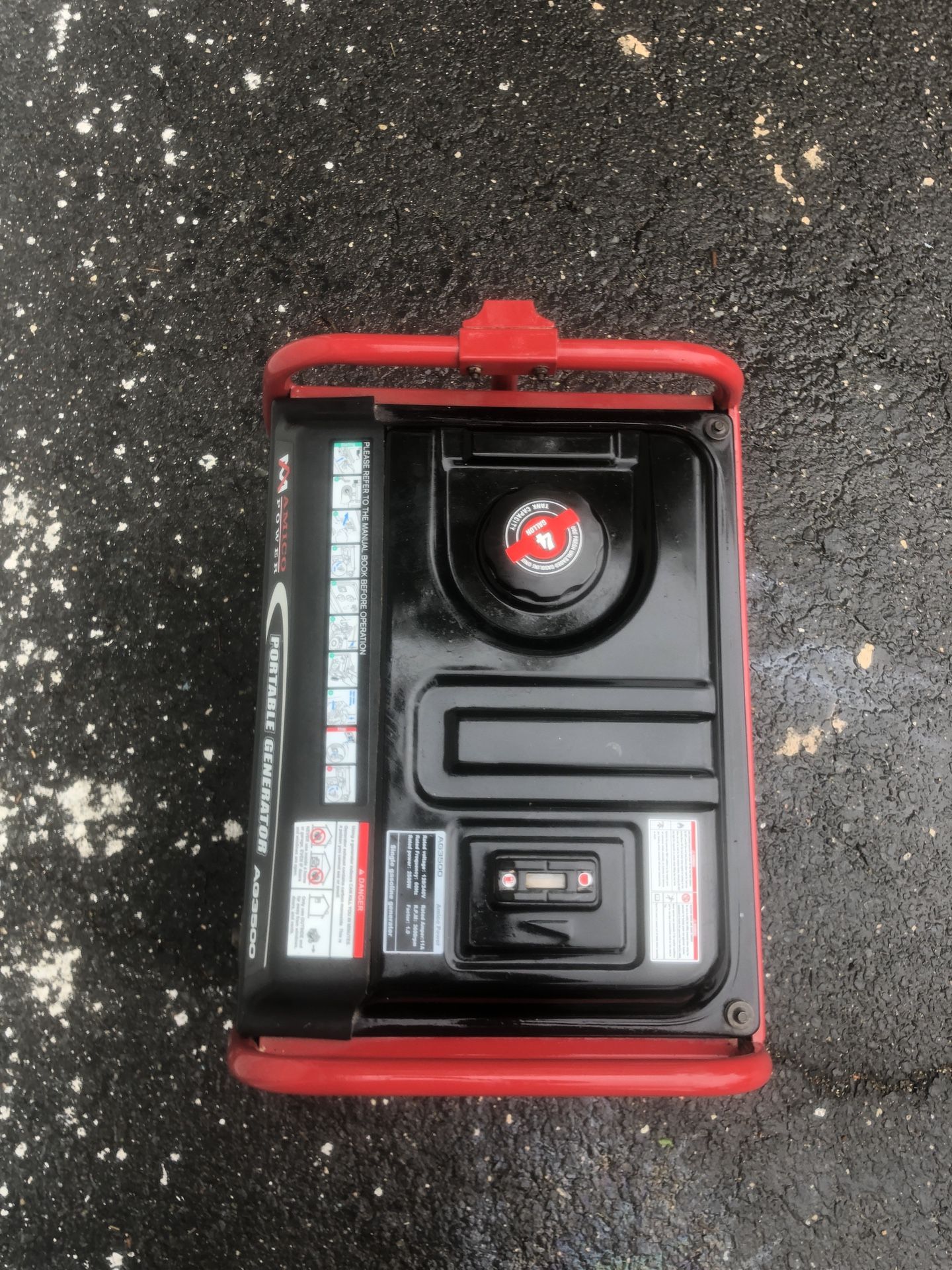 Amico Power AG3500 Portable Gasoline Generator – 2500W Rated / 3500W Peak