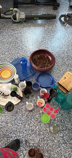 Large Lot of Kitchen Dishes, Mugs, Bowls & Utensils