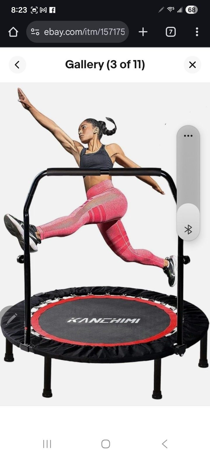 Kanchimi Exercise Trampoline With Handbar