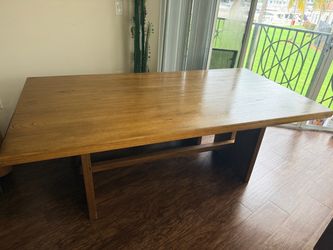 Large Solid Wood Dining Table
