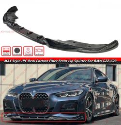 21-26 BMW G22 G23 430i M440i Max Style Real Carbon Fiber Front Bumper Lip