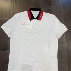Moncler Embroidered Piquet Polo Shirt (M)