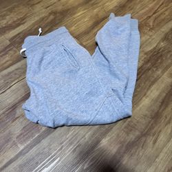 Men’s Size Large Slim Fit Gray Fleece Lined Jogger Sweatpants Tapered Sweats Wor