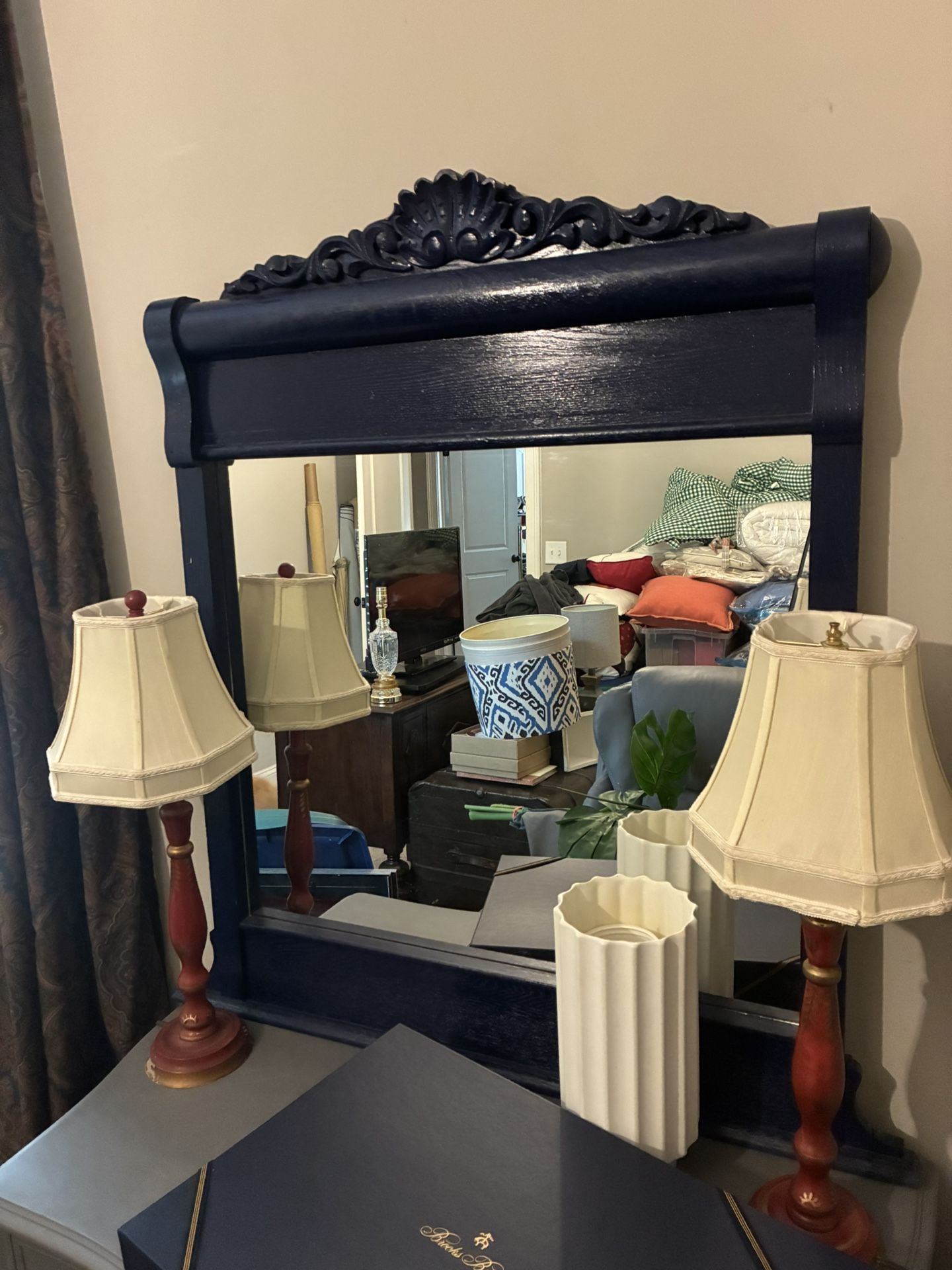 Solid Wood Antique Dresser Mirror